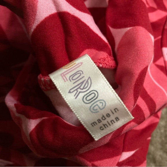 NWT LuLaRoe TC Leggings red pink Valentines Day heart Tall & Curvy LLR NEW - Picture 2 of 2